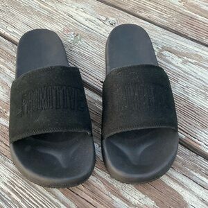 Primitive Men Black Slide Sandals Flip Flops Size 11